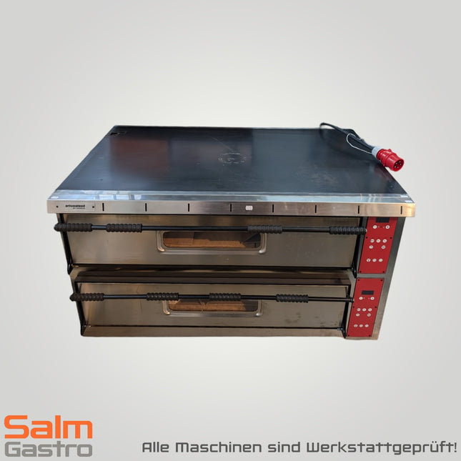 Prismafood pizzaofen especial66 400V 2 cámaras para hornear para 2x6 pizzas Ø 350 mm Dispositivo de exhibición