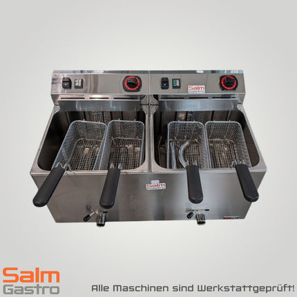 RM Gastro Fritteuse elektrisch doppelt FE 1010 TD 2x11L 400V Gebrauchtgerät