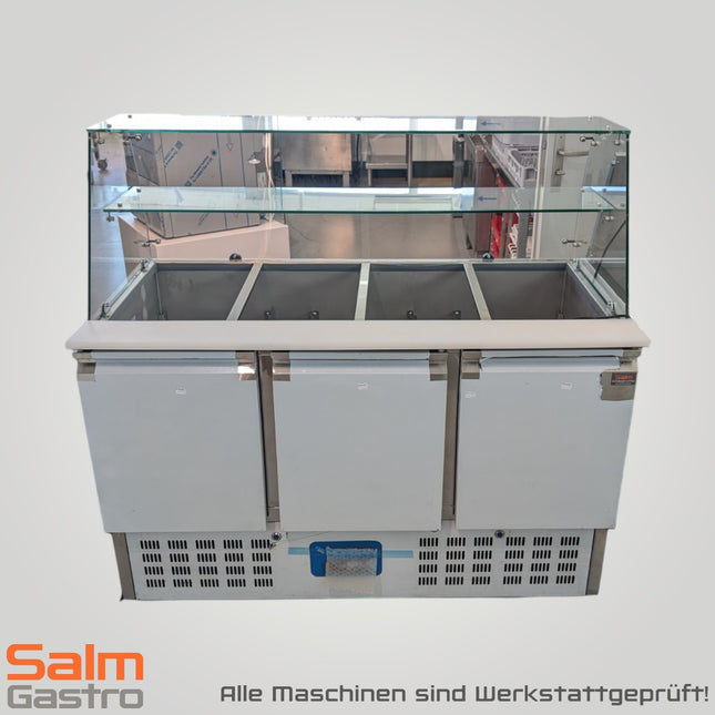 Morgan Saladette 4x GN 1/1 con attacco di vetro 1365x700x850mm