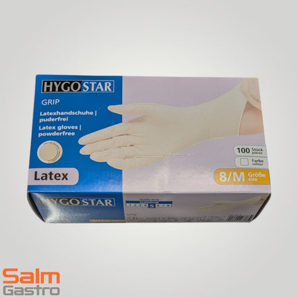HygoStar 100 x Glove Despisable Ladex Grip M Nature Powder -Free