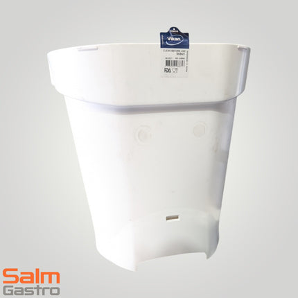 Vilkan Eimer 12L weiss mit Henkel und Schnaupe