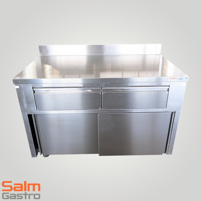 Saro Schiebetürenschrank CNS mit Aufkantung 2 Schubladen 1200x700x850mm