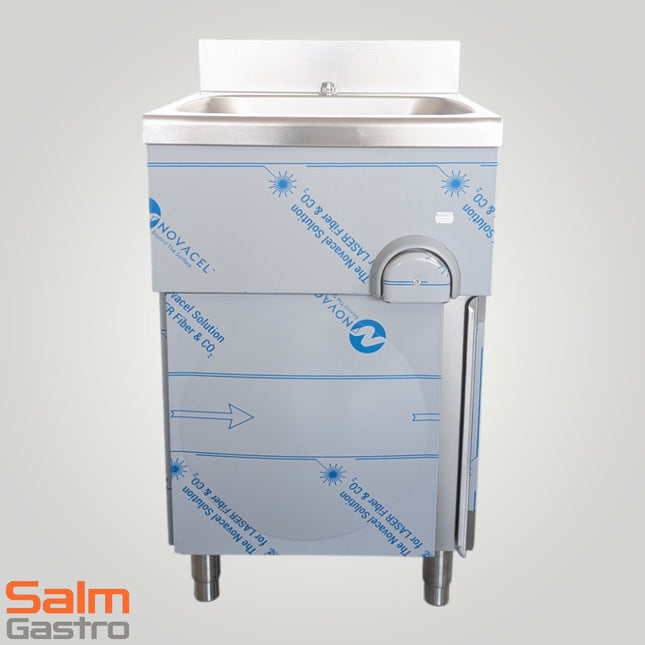 KBS Handwaschbecken BxTxH 500x500x850 eckige Form mit Unterschrank und ovalem Becken