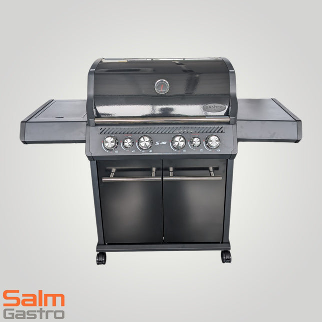 Santos Gasgrill  S-418 all Black inkl. Drehspieß, Silikonablage und Abdeckhaube