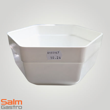 ABS Schale Ø180x95 weiss sechseckig mit Rand