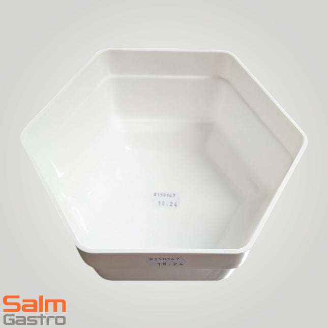 ABS Schale Ø180x95 weiss sechseckig mit Rand