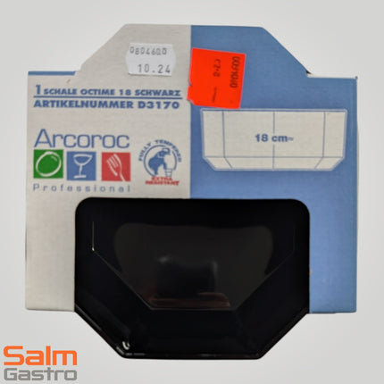 Schale Ø180 1,4l schwarz achteckig Arcoroc Octime D3170