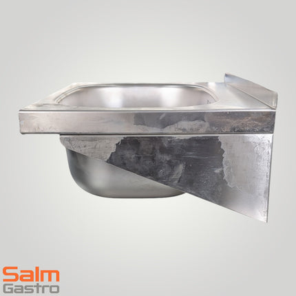 B.Pro Handwaschbecken CNS mit angeschw. Dreieckskonsolen inkl. Ab- und Überlaufventil 1 1/2" Ausstellungsstück