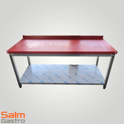GMG Arbeitstisch Edelstahl AT.P.167A mit polyethylene Arbeitsfläche mit AK 1600x700x850
