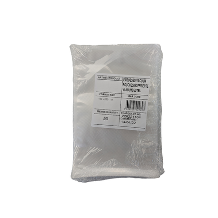Seal edge bag 90 µ 160x250 grip 50 pieces for customary vacuum devices
