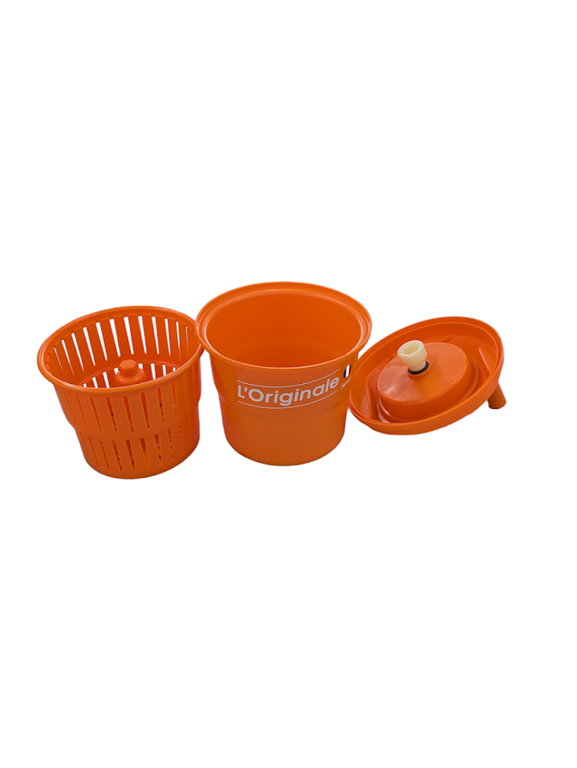 Salatschleuder E5 5L orange Handbetrieb Dagema