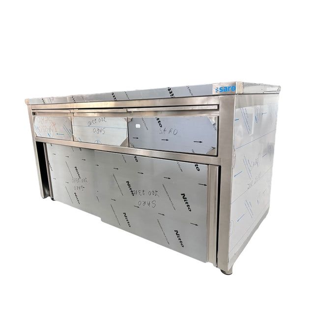 Saro sliding door cabinet CNS with upgrading 3 drawers 1400x700x850mm