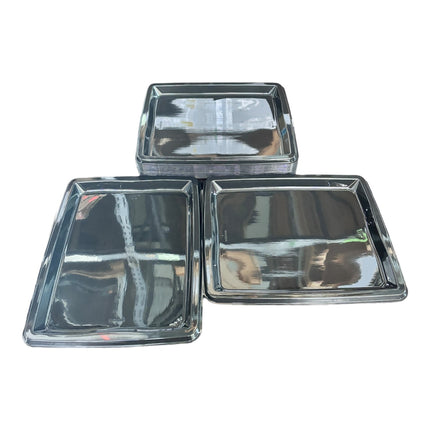 Deli Platte 25.stk Disposable PE Schwarz 316x256x20 rectangulaire