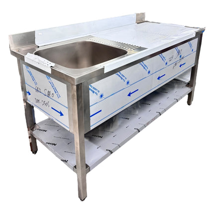 Saro flushing table CNS 1 pelvis on the left with upgrade 1600x700x850mm