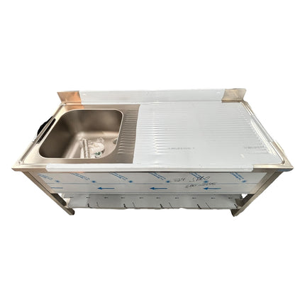 Saro flushing table CNS 1 pelvis on the left with upgrade 1600x700x850mm