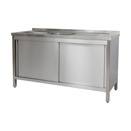 Spülschrank 1600 x 700 x 850 mm 2 Becken links