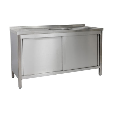 Spülschrank 1500 x 600 x 850 mm 2 Becken rechts