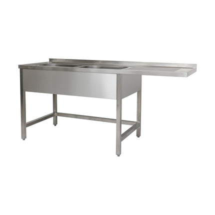 Spülzentrum 1500 x 600 x 850 mm 2 Becken links