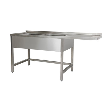 Spülzentrum 1500 x 600 x 850 mm 2 Becken links
