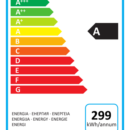 Skyrainbow Edelstahlkühlschrank, Inhalt 610 Liter, GN2/1, Energie-Effizienz A