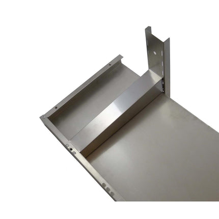 Skyrainbow Wandbord CNS 1 Ebene 1000x300x Höhe Schiene 350 Bord mit Aufkantung 30mm 2 Schienen Höhe 350mm