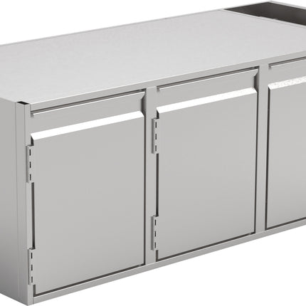 NordCap Kühltisch UBE 3-56-3T MFR mit 3 Türen für GN 1/1