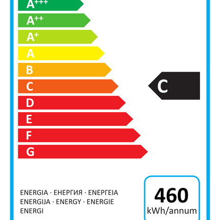 Edelstahl Kühlschrank I 350 Liter | 1 Tür | UK400SS von A & S Gastro – Energielabel