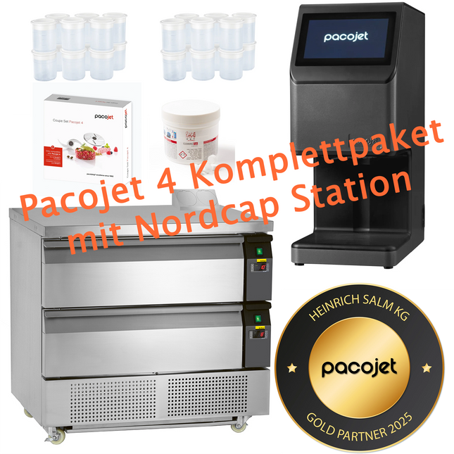<tc>PacoJet</tc> Paquete completo que incluye estación Nordcap KTKC 2-2 PJ, 24 tazas, juego de copas y pastillas de limpieza
