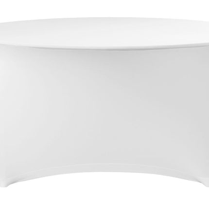 HENDI Tischdecke –  rund – Kitchen Line – 810996 – Weiß – Ø 1500 × H 760 mm – Produktansicht