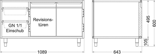 NordCap Einbauwärmevitrine BASIC E-112-53 PRO für GN 3/1