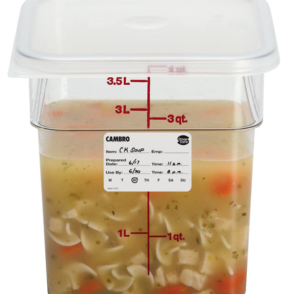 Cambro StoreSafe® Rotationsetiketten Englische Beschreibung, 24 Rollen, 250 Etiketten pro Rolle - 23SLB250
