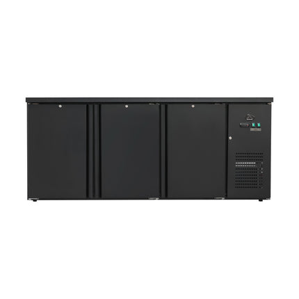 Flaschenkühltisch 425 Liter | Schwarz | 3 Türen | 2005 x 520 x 840 mm von A & S Gastro – Kühlschränke für die Gastronomie