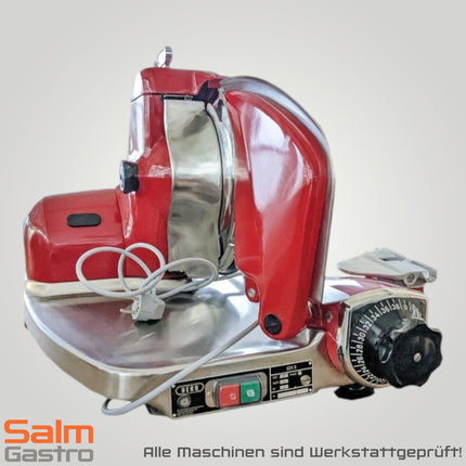 DeKo überarbeitete Aufschnittmaschine 834 S Farbe Rot RAL 3003 Allesschneider gebraucht