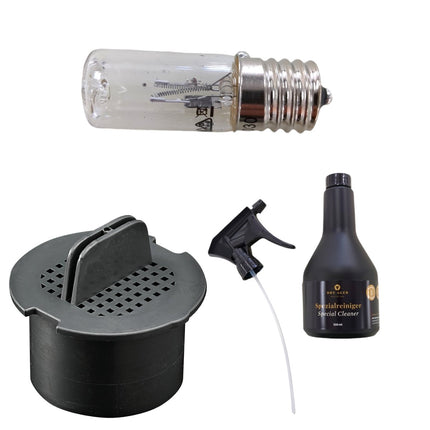 Dry Ager Pflegeset für DX500 und DX1000 bestehend aus Aktivkohlefilter, UCV1 Ersatzlampe und Spezialreiniger 500ml - Salmgastro Onlineshop - 8157659_pflege - Lava Landig Dry Ager - 