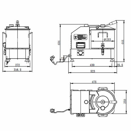 Vaiotec Cutter Easyline 9L 230V Ausstellungsstück