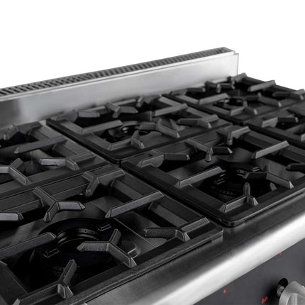 Vaiotec Gasherd Easyline 1100x700x850mm 6 Brenner 43,2kW offener Unterbau inkl. Kamin Ausstellungsstück