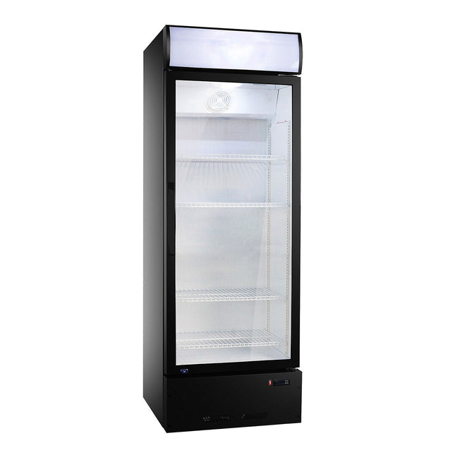 Vaiotec Getränkekühlschrank Easyline 290L mit Leuchtaufsatz Schwarz Ausstellungsstück