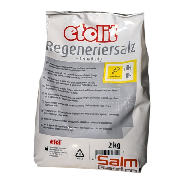 Etolit Regeneriersalz feinkörnig Karton á 6 Beutel je 2kg - Salmgastro Onlineshop - 8101117 - etolit - 