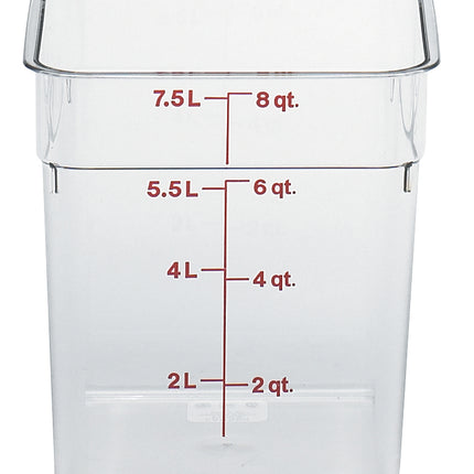 Cambro Camwear® CamSquare® Vorratsbehälter Polycarbonat, Quadratisch 7,6 L - 8SFSCW135