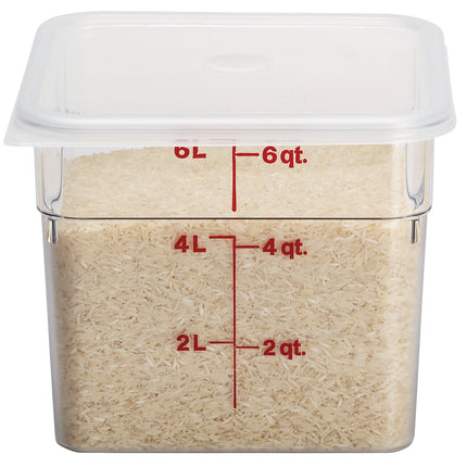 Cambro Camwear® CamSquare® Vorratsbehälter Polycarbonat, Quadratisch 5,7 L - 6SFSCW135
