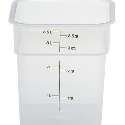 Cambro CamSquare® Vorratsbehälter Polypropylene Camsquare, Quadratisch 3,8 L - 4SFSPP190