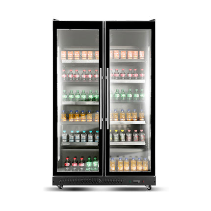 Getränkekühlschrank 900 Liter | schwarz | 1120 X 635 X 1980 mm von A & S Gastro – Kühlschränke für die Gastronomie