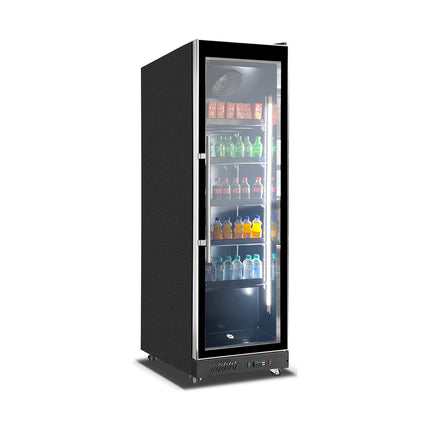 Getränkekühlschrank 500 Liter | schwarz | 620 X 635 X 1980 mm von A & S Gastro – Kühlschränke für die Gastronomie