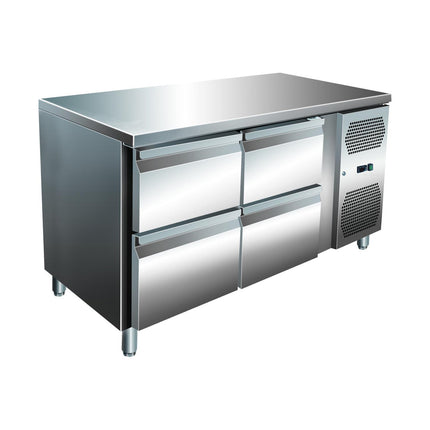 VIP Kühltisch mit 2 x 2 Schubladen -2 bis +8°C 1.360x700x860 mm von A & S Gastro – Kühltische für die Gastronomie