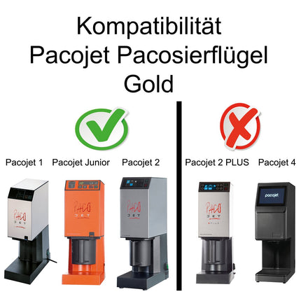 Pacojet 1, 2 und Junior Pacossierflügel Gold gehärtet Titannitrid 201046 - Salmgastro Onlineshop - 8139881 - Pacojet - 201046