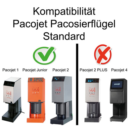 Pacojet 1, 2 und Junior Pacossierflügel Standard mit grau/silber Metall - Legierung 10156 - Salmgastro Onlineshop - 8113208 - Pacojet - 200894