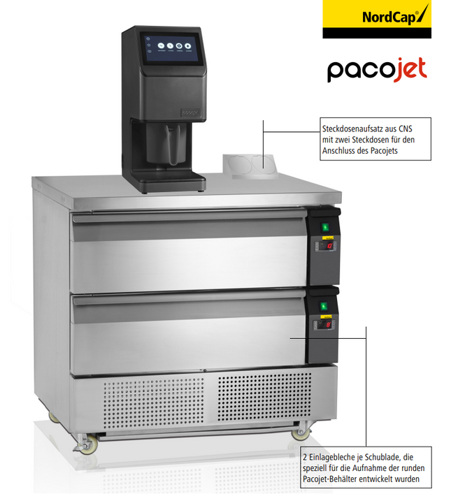 Nordcap Refrigerado y Congelado <tc>Pacojet</tc>-Estación KTKC 2-2 contenedores PJ