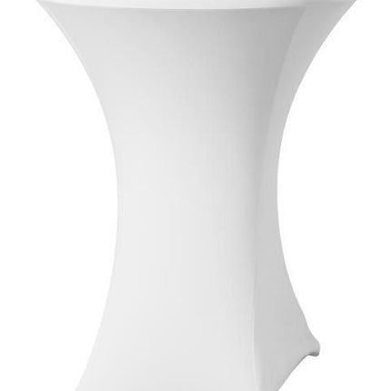 HENDI Stehtischhusse Ø 80-85 cm – Kitchen Line – 811047 – 810958 – Weiß – Ø 850 × H 970 mm – weitere Produktansicht