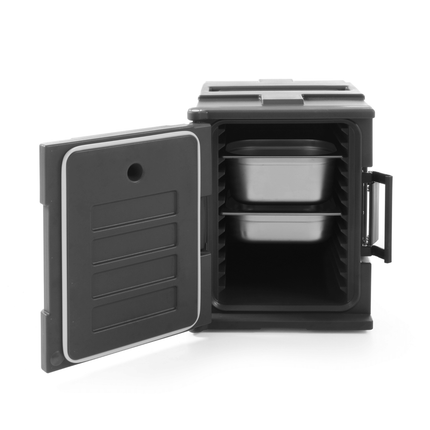 AmerBox Thermo Catering-Container 2x GN 1 / 1 200 – Dunkelgrau – 477 × 680 × 620 mm – weitere Produktansicht