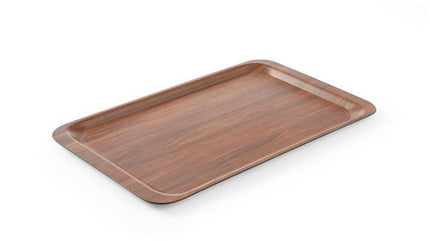 AmerBox Serviertablett –  rechteckig –  rutschfest –  laminiert – Mahagoni – 460 × 360 mm – Detailansicht